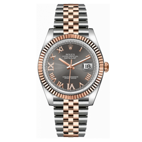 Datejust Dark Rhodium Dial Fluted Bezel 36mm